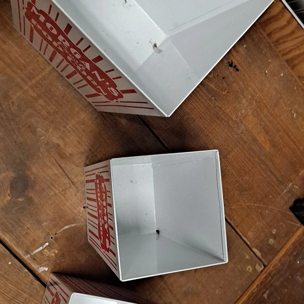 4 Metal Popcorn Tins‎ For Movie Night